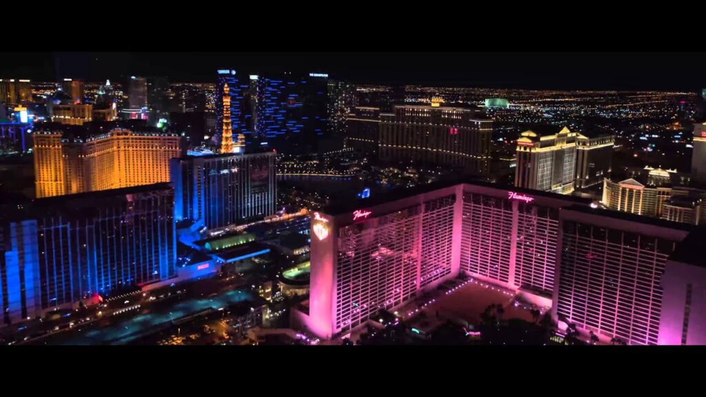 Aerial Image of Las vegas in nightime used on luxurycoordinates